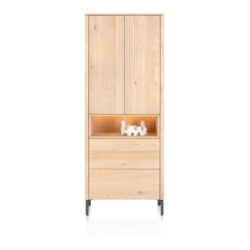 Trenton, Bergkast 75 cm. - 2-deuren + 2-laden - natural