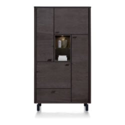 Livada, bergkast 110 cm - 4-deuren + 1-lade + 2-niches - onyx
