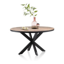 Avalox, table ronde 130 x 110 cm - couleur driftwood - centrale pied