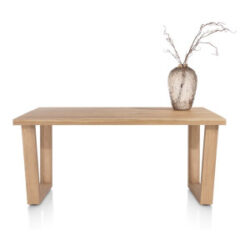 Nyborg, eetkamertafel 150 x 100 cm - rechte zijkant - V-poot hout