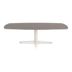 Saluti, eetkamertafel ovaal 240 X 110 cm. - centrale teenpoot - creme - Lava