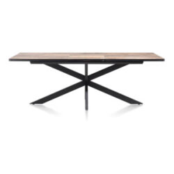 Avalox, uitschuiftafel 190 (+ 60) x 98 cm - kleur driftwood - centrale poot