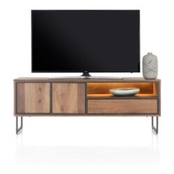 Trapani, lowboard 160 cm - 2-deuren + 1-lade + 1-niche (+ LED)