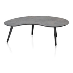 Maze, table basse 100 x 59 cm - forme haricot - hauteur 32 cm - Anthracite