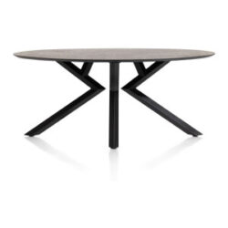 Masura, eetkamertafel ellips - 180 x 100 cm - Antraciet