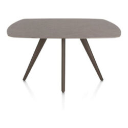 Saluti, table ovale 150 x 105 cm. - 4 pieds - steelbrown - Lava
