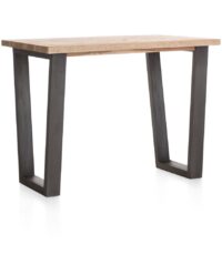 Metalox, bartafel 130 x 90 cm (hoogte: 92 cm) - met rand boomschors + V-vorm metalen poot - Afbeelding 2