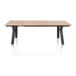 Zamora, uitschuiftafel 180 (+ 60 cm) x 100 cm - metalen poot