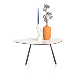 Montello, salontafel 94 x 49 cm. - hoogte 42 cm. - keramiek blad - wit