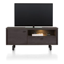 Livada, buffet bas 140 cm - 1-porte + 1-porte rabattante + 1-niche - onyx