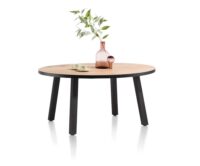 Avalox, eetkamertafel rond 150 x 120 cm - kleur naturel - 4 poot - Afbeelding 2