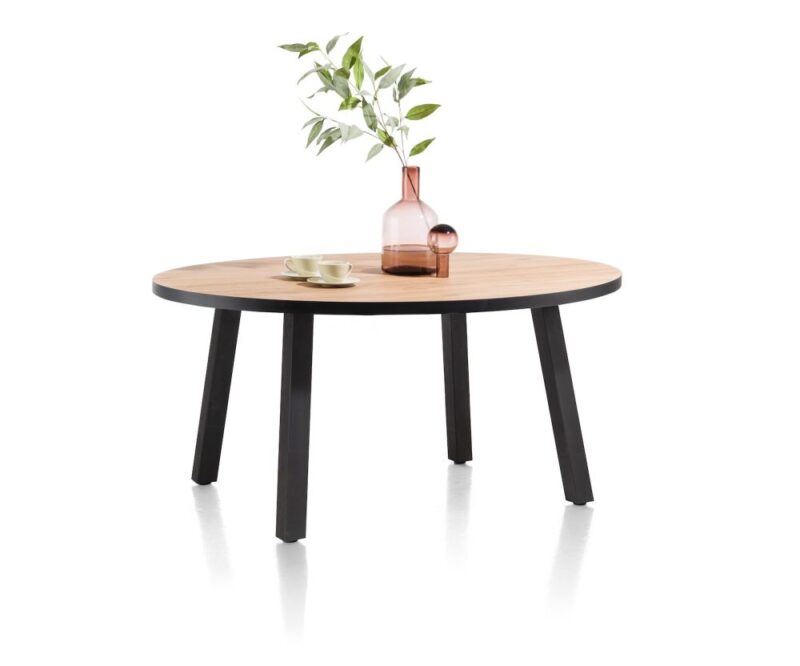 Avalox, Eetkamertafel Rond 150 X 120 Cm - Kleur Naturel - 4 Poot - Afbeelding 2
