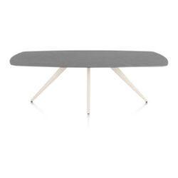 Saluti, eetkamertafel ovaal 240 x 110 cm. - 4 poot - cr&egrave;me - Antraciet