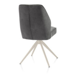 Bell, chaise - pi&eacute;tement cr&egrave;me - pivotante - confort ressorts - tissu calabria - Anthracite