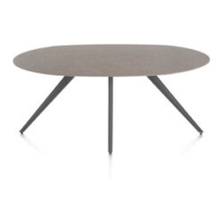 Saluti, eetkamertafel ellips 180 x 105 cm. - 4 poot - graphiet - Lava
