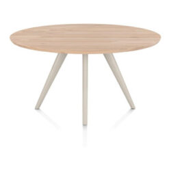 Arvada, Table à manger 140 cm, ronde, 4 pieds - Creme