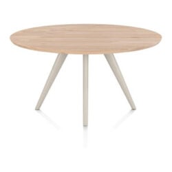Arvada, eetkamertafel 140 cm, rond, 4 poot - Creme