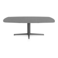 Saluti, eetkamertafel ovaal 210 X 105 cm. - centrale teenpoot - grafiet - Antraciet