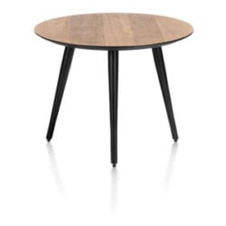 Maze, salontafel rond 60 cm - hoogte 46 cm - Railway brown