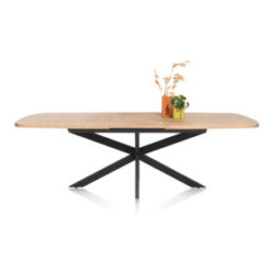 Pavarotti, uitschuiftafel 190 (+ 60) x 110 cm - centrale poot metaal