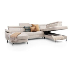 PERTINA - longchair links - 2,5 zits zonder arm - ottomane big rechts