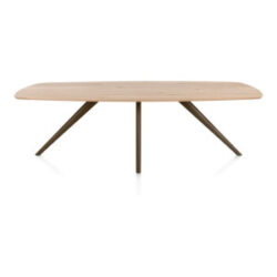Arvada, eetkamertafel 250 x 110 cm, ovaal, 4 poot - Steel Brown