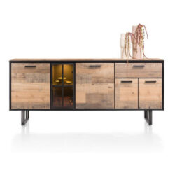 Avalon, dressoir 200 cm - 4-deuren + 1-lade + 1-glasdeur (+ LED) - Driftwood