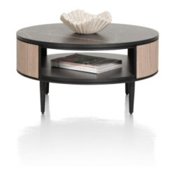 Aramon, table basse diametre 75 cm. + 1-niche