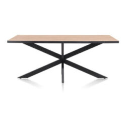 Avalox, table 170 x 98 cm - couleur oak natural vintage - centrale pied