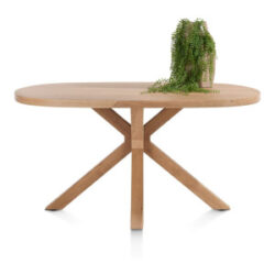 Nyborg, table 150 x 110 cm - ovale - pied bois central