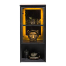 Avalon, hang- en staand mogelijk - element 45 cm - 1-glasdeur +1-niche (+ LED) - Driftwood