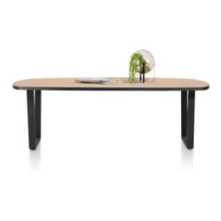 Avalox, eetkamertafel ovaal 240 x 110 cm - kleur oak natural vintage - V poot