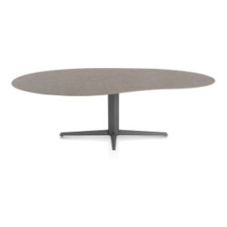Saluti, eetkamertafel organisch 240 X 120 cm. - centrale teenpoot - grafiet - Lava