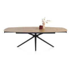 Lattina, Uitschuiftafel 170 (+ 2 x 40 cm.) x 100 cm. - Ceramic oak natural