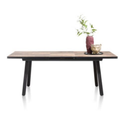 Avalox, table &agrave; rallonge 160 (+ 50) x 98 cm - couleur driftwood - 4 pied