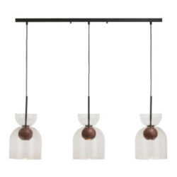 Skylar hanglamp 3*GU10 - Zwart / antraciet