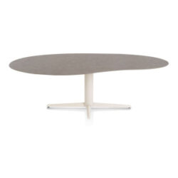 Saluti, eetkamertafel organisch 240 X 120 cm. - centrale teenpoot - creme - Lava