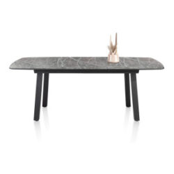 Palace, uitschuiftafel 160 (+ 50) x 110 cm - 4-poten - Lichtgrijs