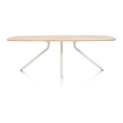 Arvada, tafel 220 x 110 cm. - ovaal - centrale poot Nebbia - Naturel Nebbia