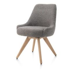 Rocco, eetkamerstoel - draaibaar + pocket - naturel eiken - stof Brioni - lever