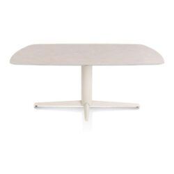 Saluti, eetkamertafel ovaal 180 X 105 cm. - centrale teenpoot - creme - Light sand
