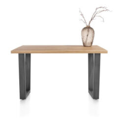 Nyborg, bartafel 150 x 100 cm - rechte zijkant - V-poot geheel metaal (hoogte: 92 cm)