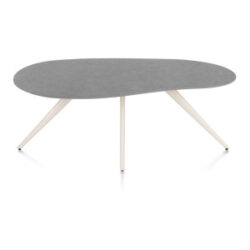 Saluti, eetkamertafel organisch 180 x 120 cm. - 4 poot - cr&egrave;me - Antraciet