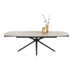 Lattina, Uitschuiftafel 170 (+ 2 x 40 cm.) x 100 cm. - Marble creme