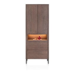 Trenton, Armoire de rangement 75 cm. - 2 portes + 2 tiroirs - Clay