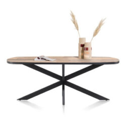 Avalox, eetkamertafel ovaal 180 x 110 cm - kleur driftwood - centrale poot