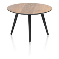 Maze, salontafel rond 60 cm - hoogte 39 cm - Railway brown