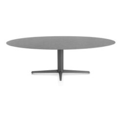 Saluti, table ellipse 240 X 110 cm. - pied central - graphite - Anthracite