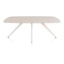 Saluti, eetkamertafel ovaal 210 x 105 cm. - 4 poot - cr&egrave;me - Light sand