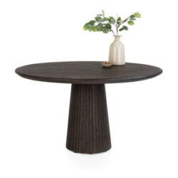 Ravello, eetkamertafel rond 140 cm - Basalt